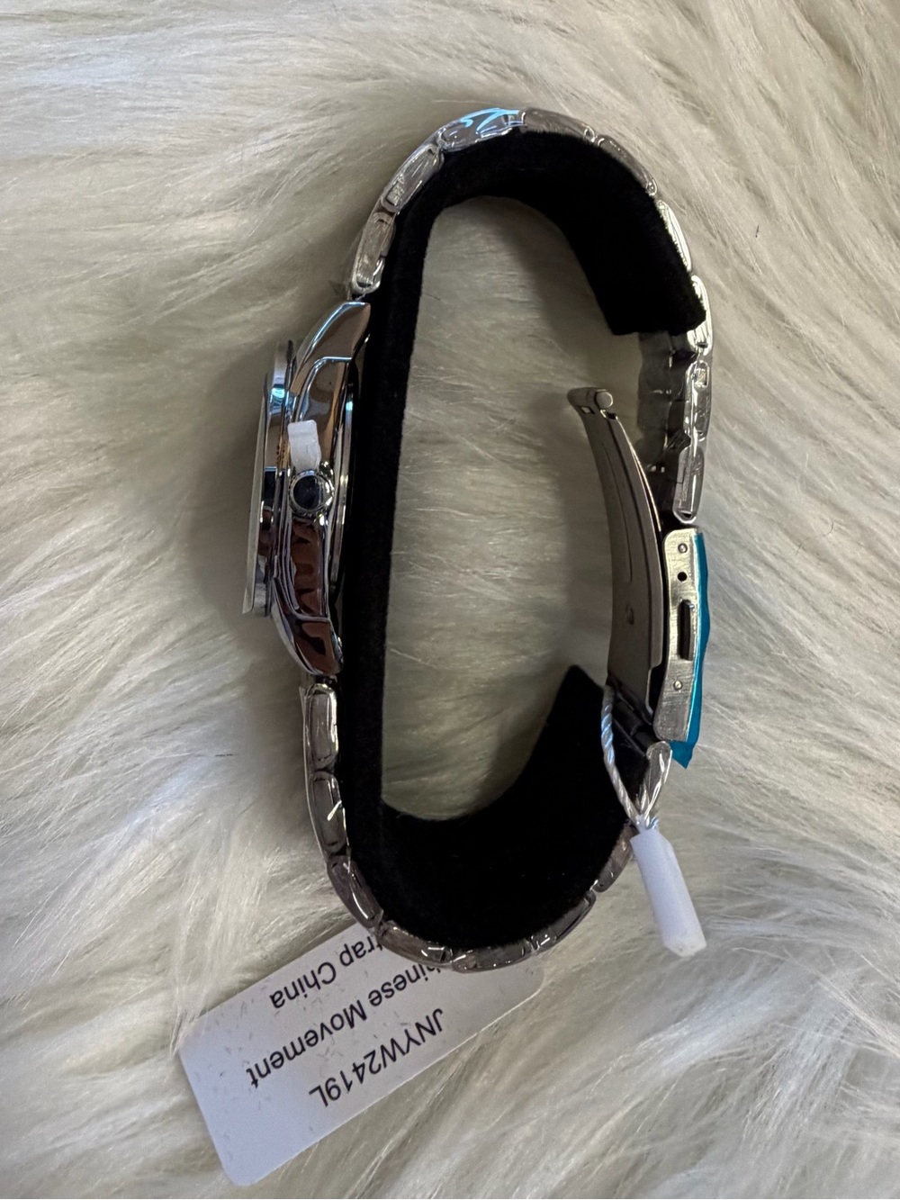 Jones New York Women’s Silver Stainless Steel Black Dial Quartz Watch NWT - Picture 2 of 6
